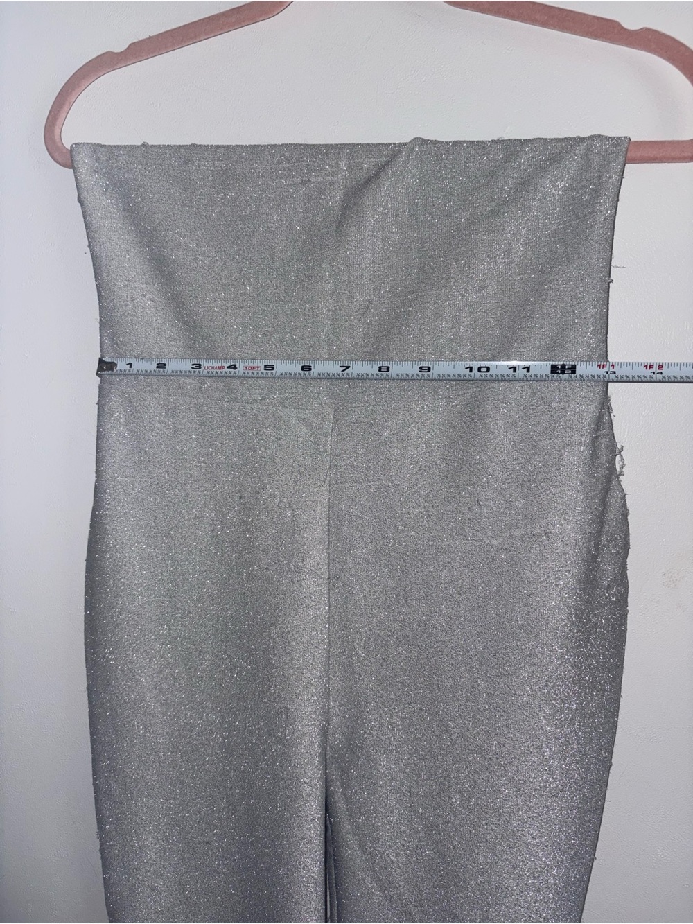 Silver Strapless Glitter Jumpsuit Dress - Sleek Evening Style